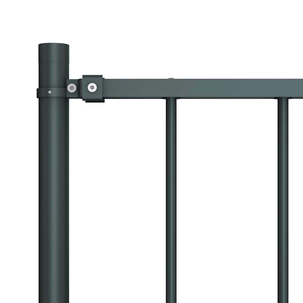 Vidaxl schuttingpaneel met palen gepoedercoat staal 1,81x0,75 m antraciet