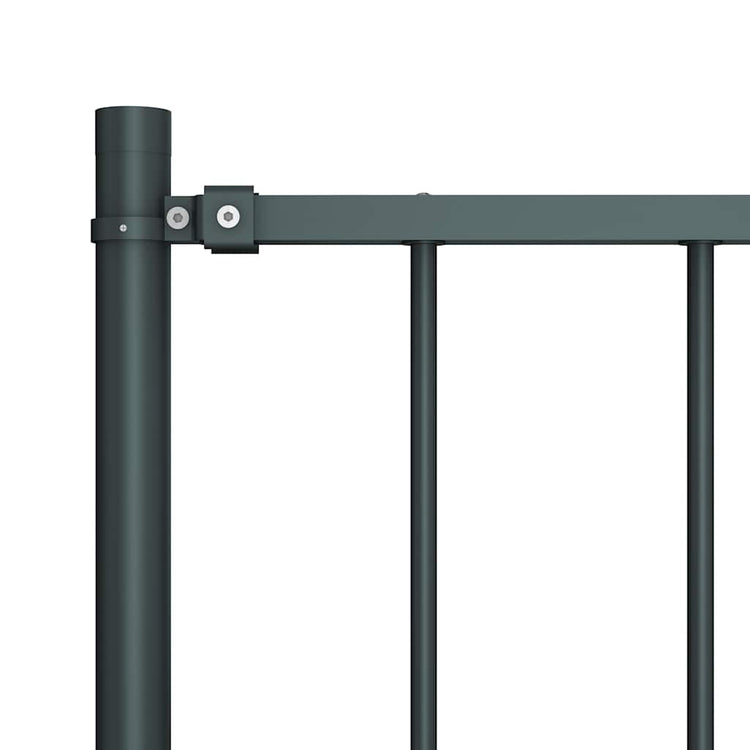 Vidaxl schuttingpaneel met palen gepoedercoat staal 1,81x1 m antraciet