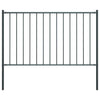 Vidaxl schuttingpaneel met palen gepoedercoat staal 1,81x1,25 m antraciet