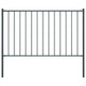 Vidaxl schuttingpaneel met palen gepoedercoat staal 1,81x1,25 m antraciet