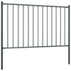 Vidaxl schuttingpaneel met palen gepoedercoat staal 1,81x1,25 m antraciet