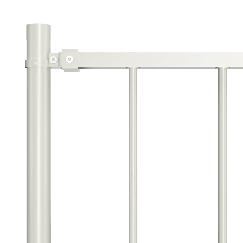 Vidaxl schuttingpaneel met palen gepoedercoat staal 1,81x1 m wit