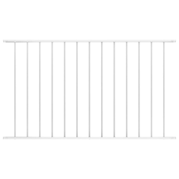 Vidaxl schuttingpaneel gepoedercoat staal 1,63x0,75 m wit