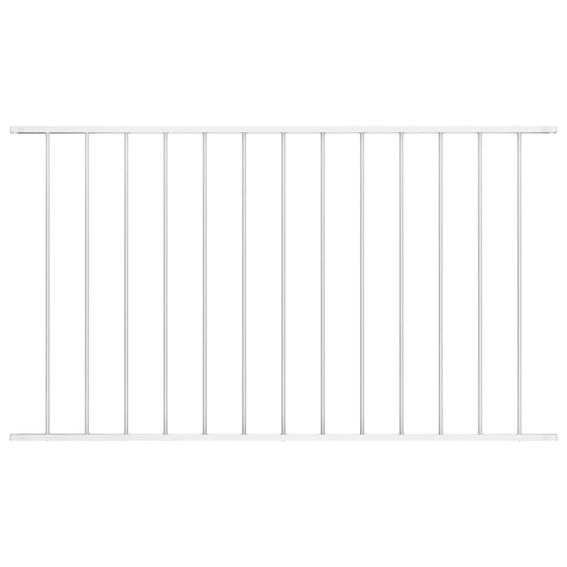 Vidaxl schuttingpaneel gepoedercoat staal 1,63x0,75 m wit
