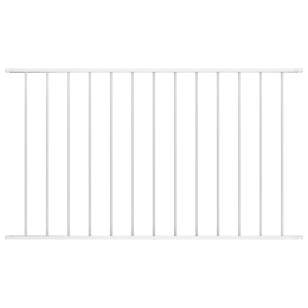 Vidaxl schuttingpaneel gepoedercoat staal 1,63x0,75 m wit