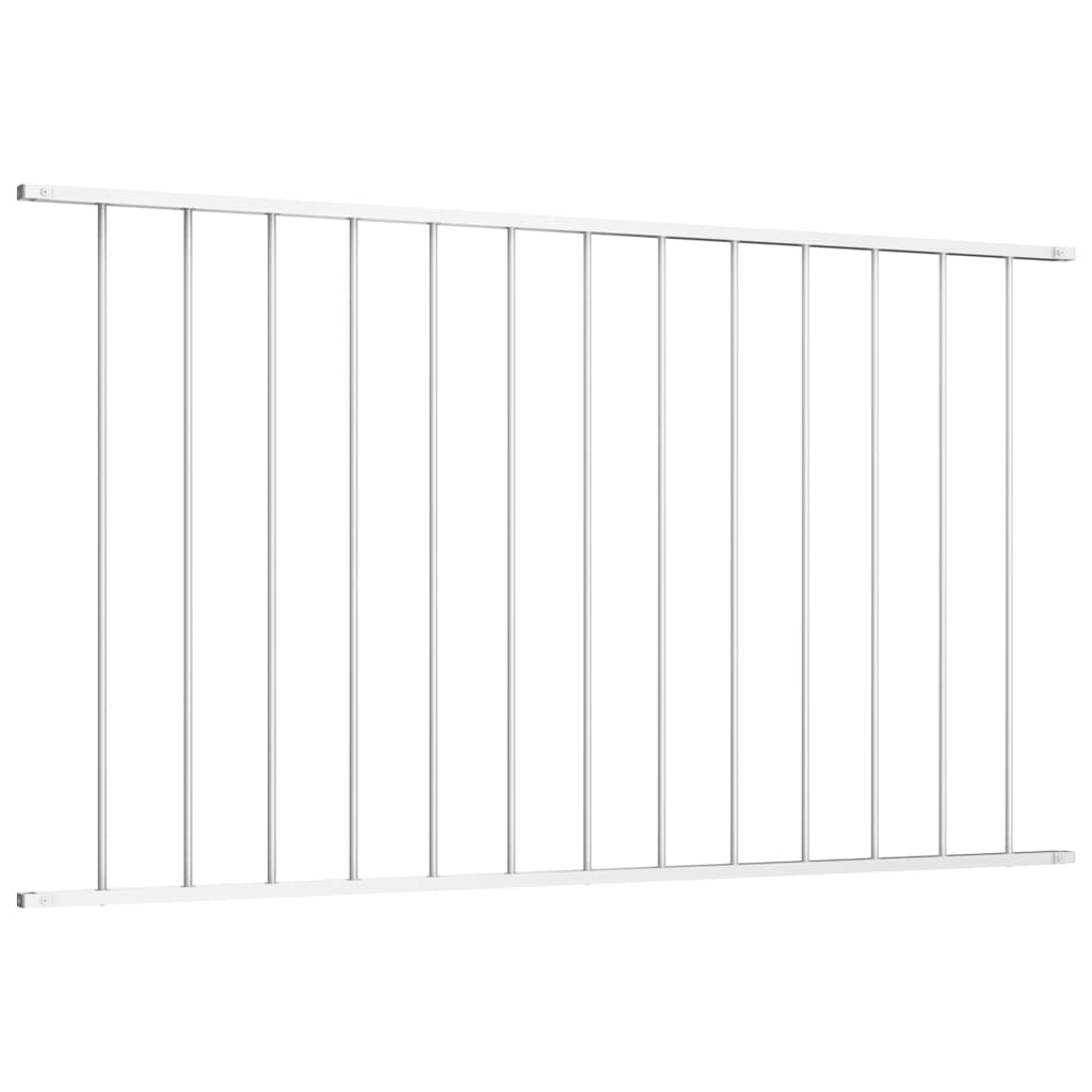 Vidaxl schuttingpaneel gepoedercoat staal 1,63x0,75 m wit