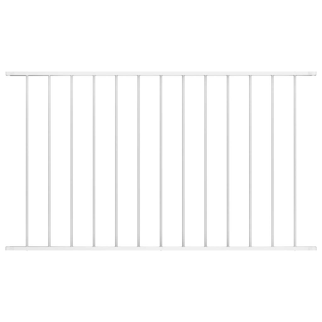 Vidaxl schuttingpaneel gepoedercoat staal 1,63x1,25 m wit
