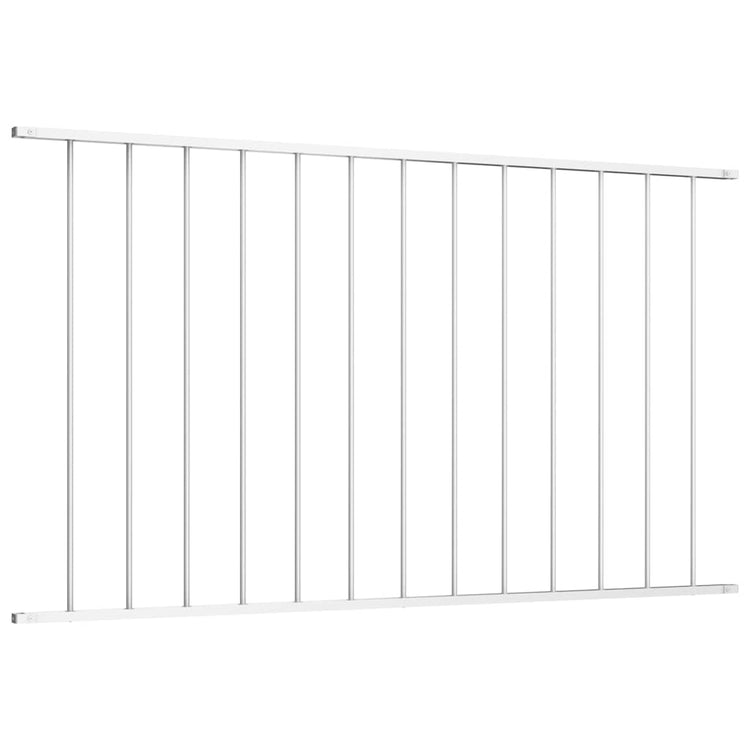 Vidaxl schuttingpaneel gepoedercoat staal 1,63x1,25 m wit