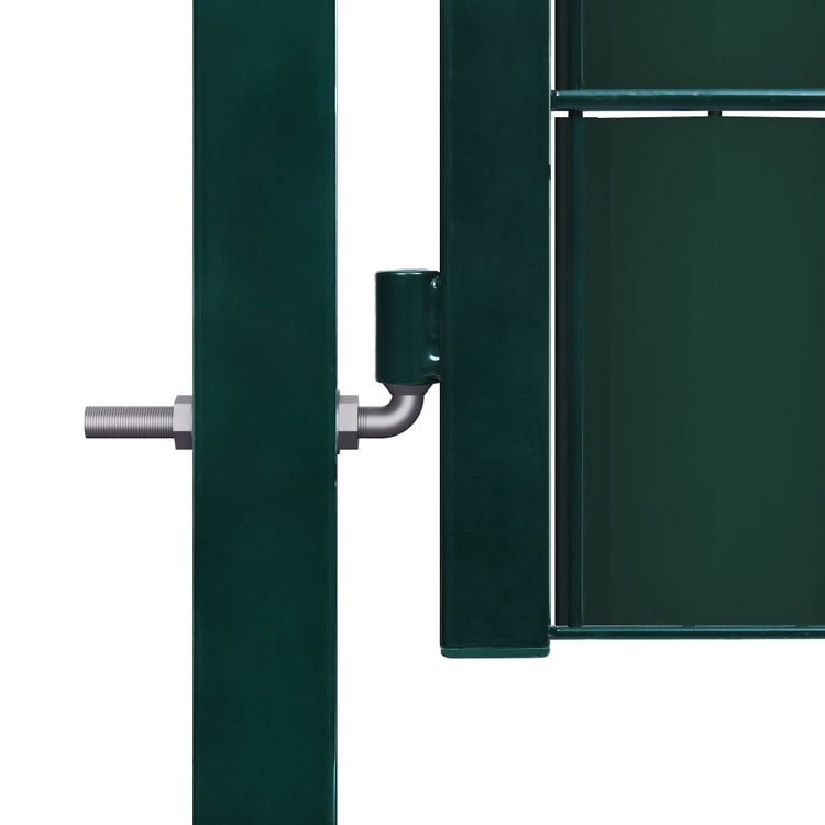 Vidaxl hekpoort pvc en staal 100x81 cm groen