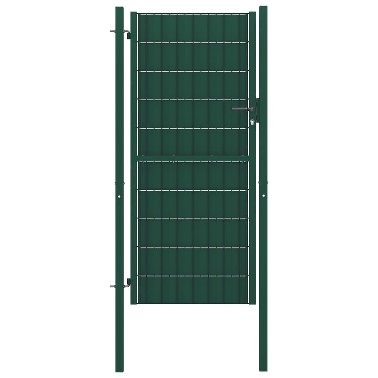 VidaXL Poort 100x204 cm PVC en staal groen