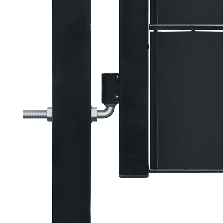 Vidaxl hekpoort pvc en staal 100x81 cm antraciet