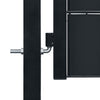 Vidaxl hekpoort pvc en staal 100x100 cm antraciet
