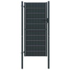 Vidaxl hekpoort pvc en staal 100x124 cm antraciet