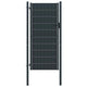 Vidaxl hekpoort pvc en staal 100x124 cm antraciet