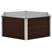 Vidaxl plantenbak verhoogd 129x129x45 cm gegalvaniseerd staal bruin - afbeelding 3