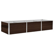 Vidaxl plantenbak verhoogd 240x80x45 cm gegalvaniseerd staal bruin - afbeelding 2