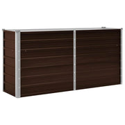 Vidaxl plantenbak verhoogd 160x40x77 cm gegalvaniseerd staal bruin - afbeelding 2