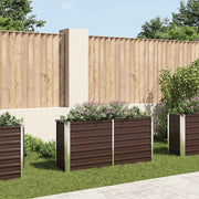 Vidaxl plantenbak verhoogd 160x40x77 cm gegalvaniseerd staal bruin - afbeelding 1