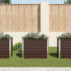 Vidaxl plantenbak verhoogd 100x40x77 cm gegalvaniseerd staal bruin