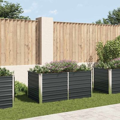 Vidaxl plantenbak verhoogd 160x80x77 cm gegalvaniseerd staal antraciet