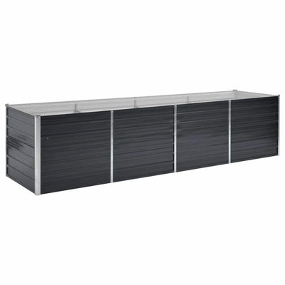 Vidaxl plantenbak verhoogd 320x80x77 cm gegalvaniseerd staal antraciet