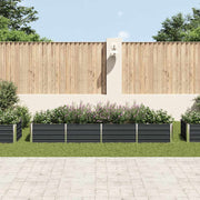 Vidaxl plantenbak verhoogd 320x80x45 cm gegalvaniseerd staal antraciet - afbeelding 3