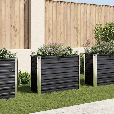 Vidaxl plantenbak verhoogd 100x40x77 cm gegalvaniseerd staal antraciet