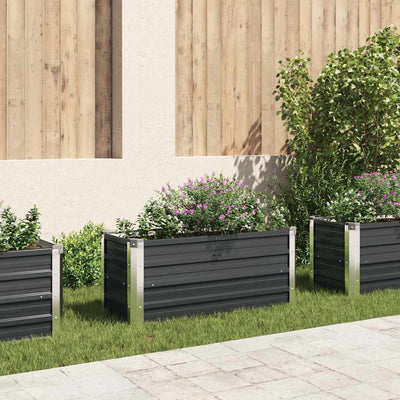 Vidaxl plantenbak verhoogd 100x40x45 cm gegalvaniseerd staal antraciet