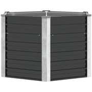 Vidaxl plantenbak verhoogd 129x129x77cm gegalvaniseerd staal antraciet - afbeelding 1