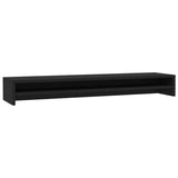 Vidaxl monitorstandaard 100x24x13 cm bewerkt hout zwart - afbeelding 2
