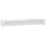 Vidaxl monitorstandaard 100x24x13 cm bewerkt hout hoogglans wit - afbeelding 2