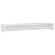 Vidaxl monitorstandaard 100x24x13 cm bewerkt hout hoogglans wit - afbeelding 2