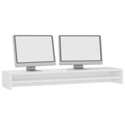 Vidaxl monitorstandaard 100x24x13 cm bewerkt hout hoogglans wit - afbeelding 3