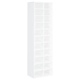 VidaXL Schoenenkast 54x34x183 cm bewerkt hout wit - afbeelding 2