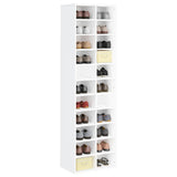VidaXL Schoenenkast 54x34x183 cm bewerkt hout wit - afbeelding 3