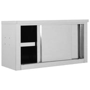 Vidaxl keukenbovenkast met schuifdeuren 90x40x50 cm roestvrij staal - afbeelding 2