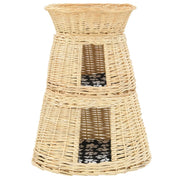 Vidaxl 3-delige kattenmandset met kussens 47x34x60cm natuurlijk wilgen - afbeelding 3