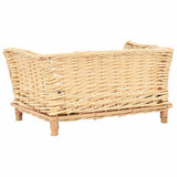 Vidaxl hondenmand met kussen 50x33x30 cm natuurlijk wilgen - afbeelding 3