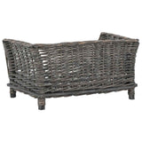 Vidaxl hondenmand met kussen 50x33x30 cm natuurlijk wilgen grijs - afbeelding 3