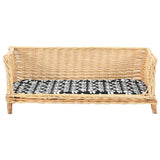 Vidaxl hondenmand met kussen 90x54x35 cm natuurlijk wilgen - afbeelding 2