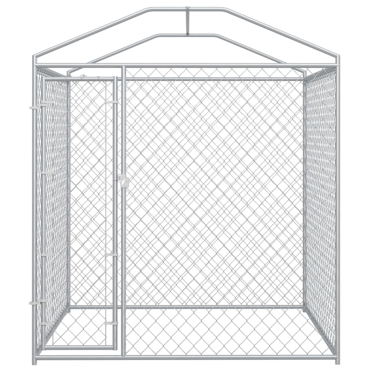 VidaXL Hondenkennel voor buiten met dak 193x193x225 cm