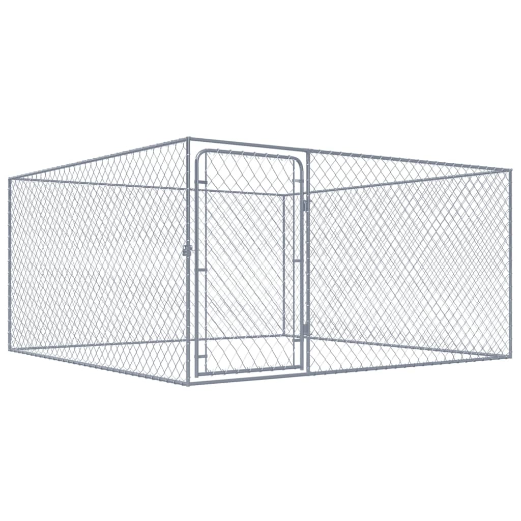Vidaxl hondenkennel voor buiten 2x2x1 m gegalvaniseerd staal