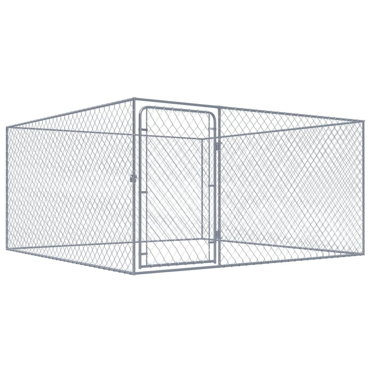 Vidaxl hondenkennel voor buiten 2x2x1 m gegalvaniseerd staal