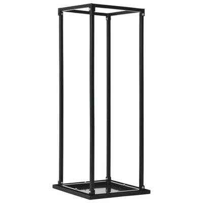 Vidaxl haardhoutrek met basis 37x37x113 cm staal zwart