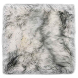 Vidaxl stoelkussens 2 st 40x40 cm schapenvacht gemêleerd donkergrijs - afbeelding 2