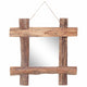 Vidaxl spiegel houtblokken 50x50 cm gerecycled teakhout naturel