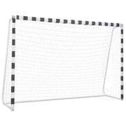 Vidaxl voetbaldoel 300x200x90 cm metaal zwart en wit - afbeelding 1