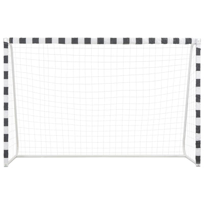 Vidaxl voetbaldoel 300x200x90 cm metaal zwart en wit