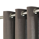 VidaXL Gordijnen met metalen ringen 2 st 140x245 cm katoen antraciet - afbeelding 2