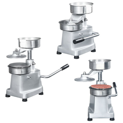 Vidaxl hamburgerpersmachine met 500 scheidingsbladen 10 cm aluminium